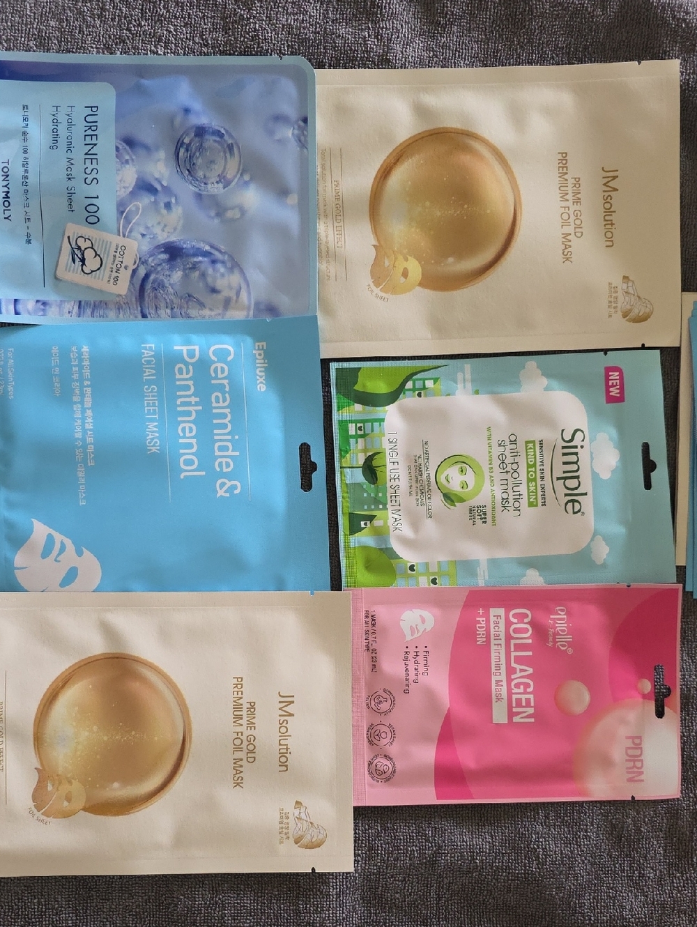 Assorted Sheet Mask Bundle with Hydrating & Collagen Options 6 Korean Masks Lot